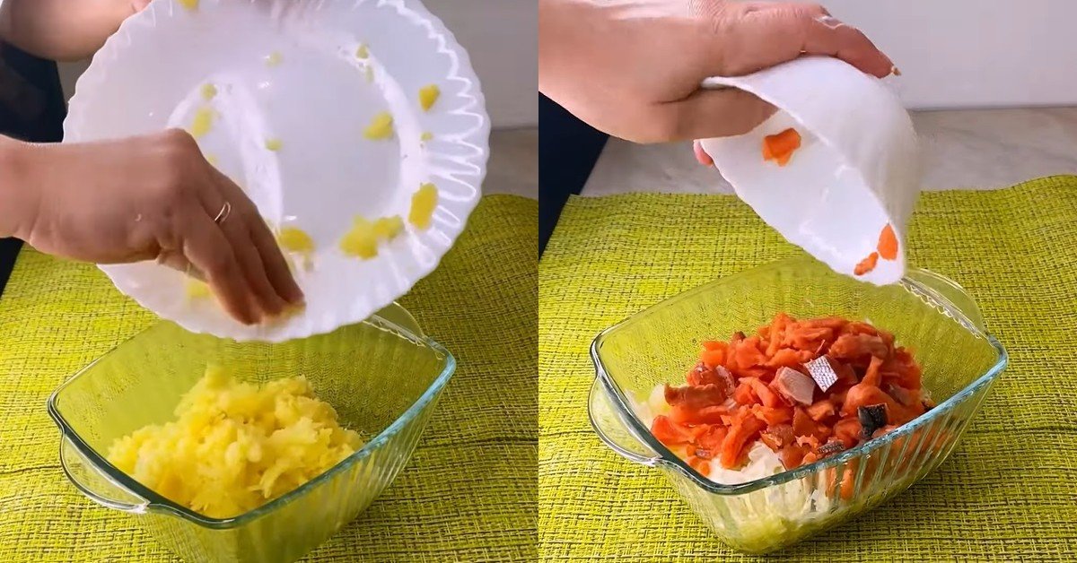 салат с красной рыбой