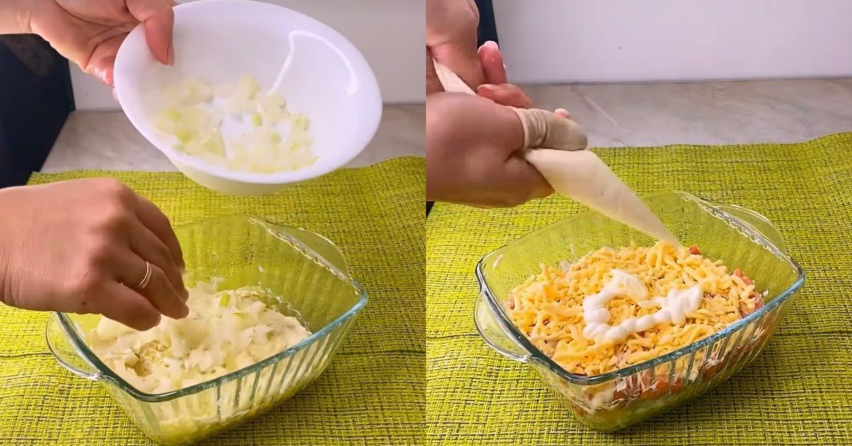 Салат «Одуванчик» с красной рыбой - Со Вкусом