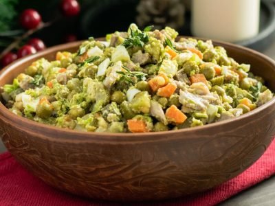 Салат оливье по-польски: без колбасы