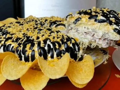 Салат «Подсолнух» с курицей