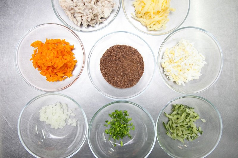 салат с рыбой