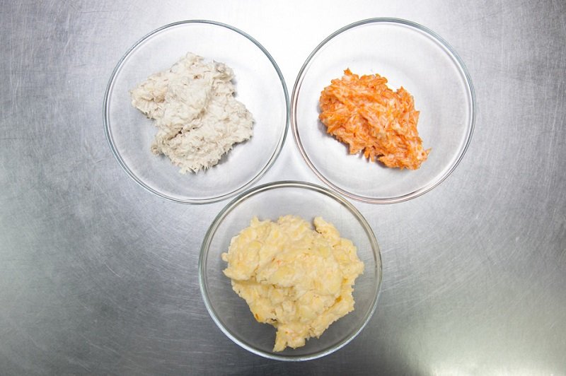 салат с овощами и рыбой