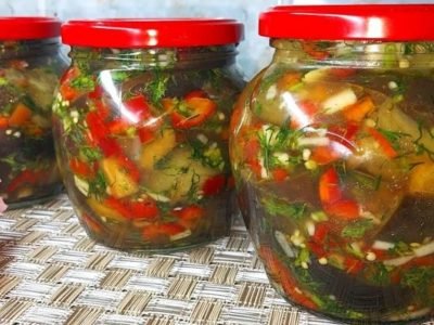 Салат с баклажанами и перцем на зиму