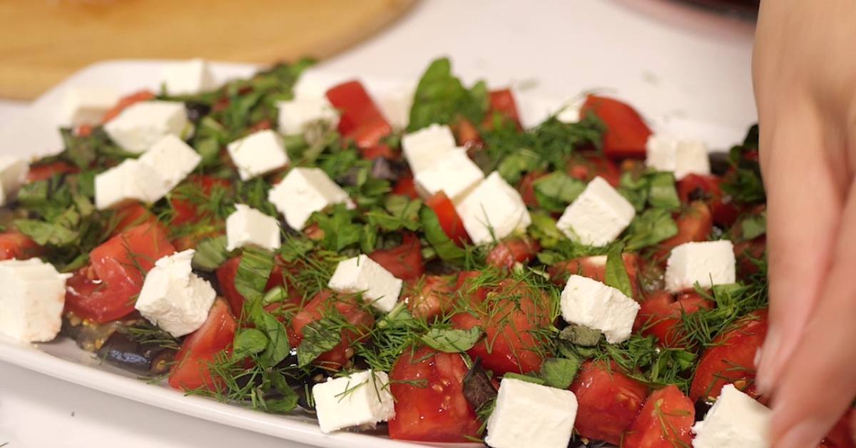 овощной салат с сыром