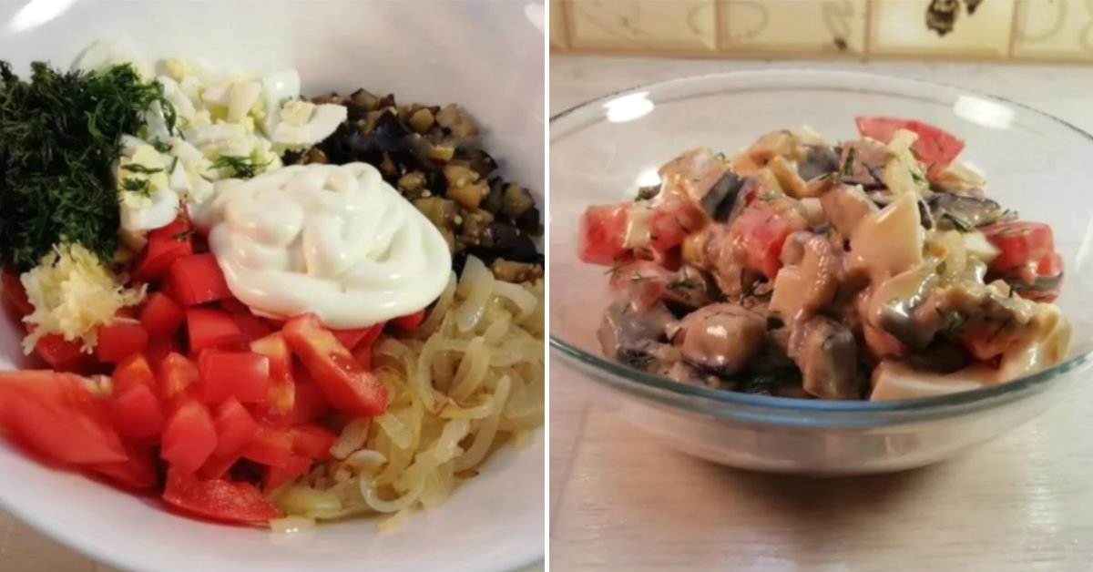 салат с баклажанами и майонезом