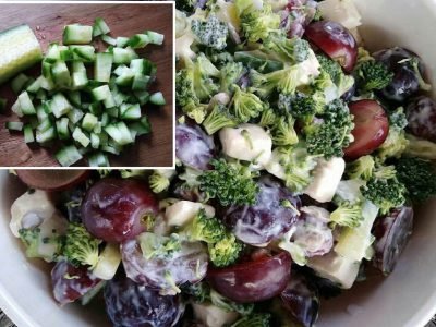 Салат с брокколи и виноградом