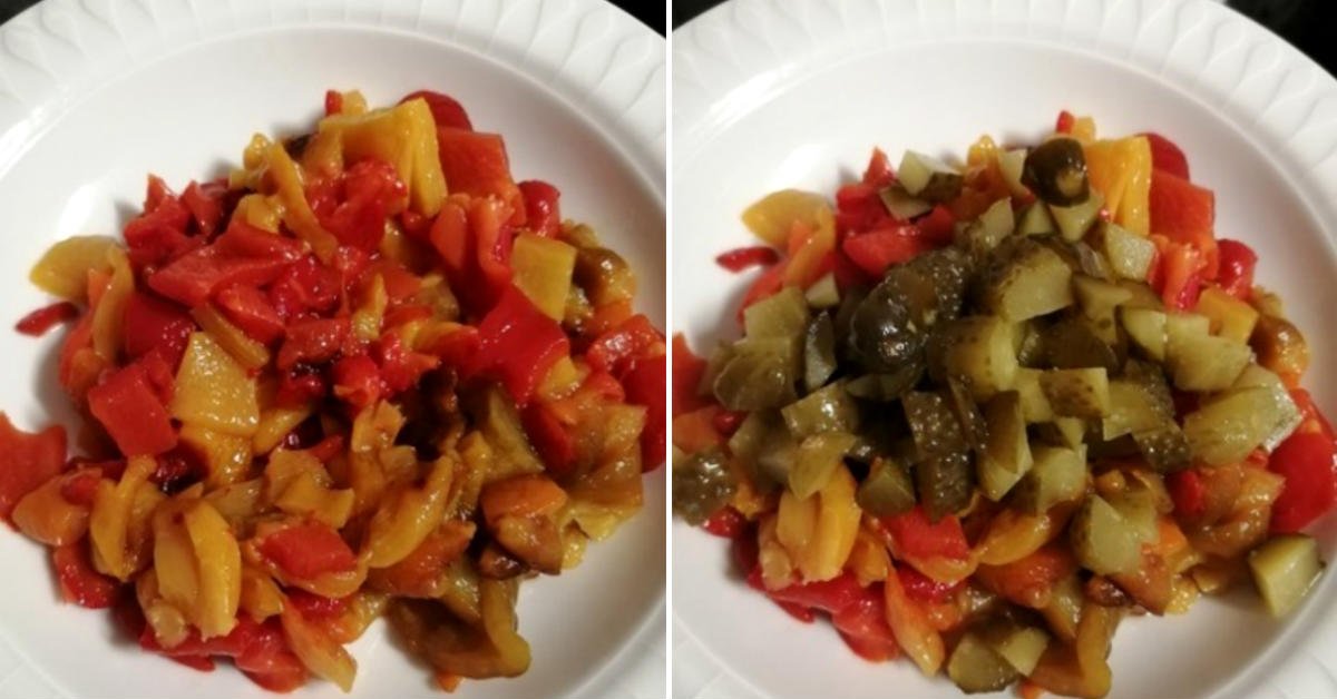 салат с брынзой и перцем