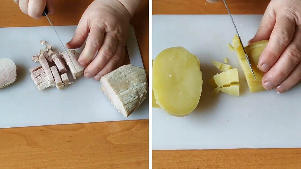 мясо и картофель