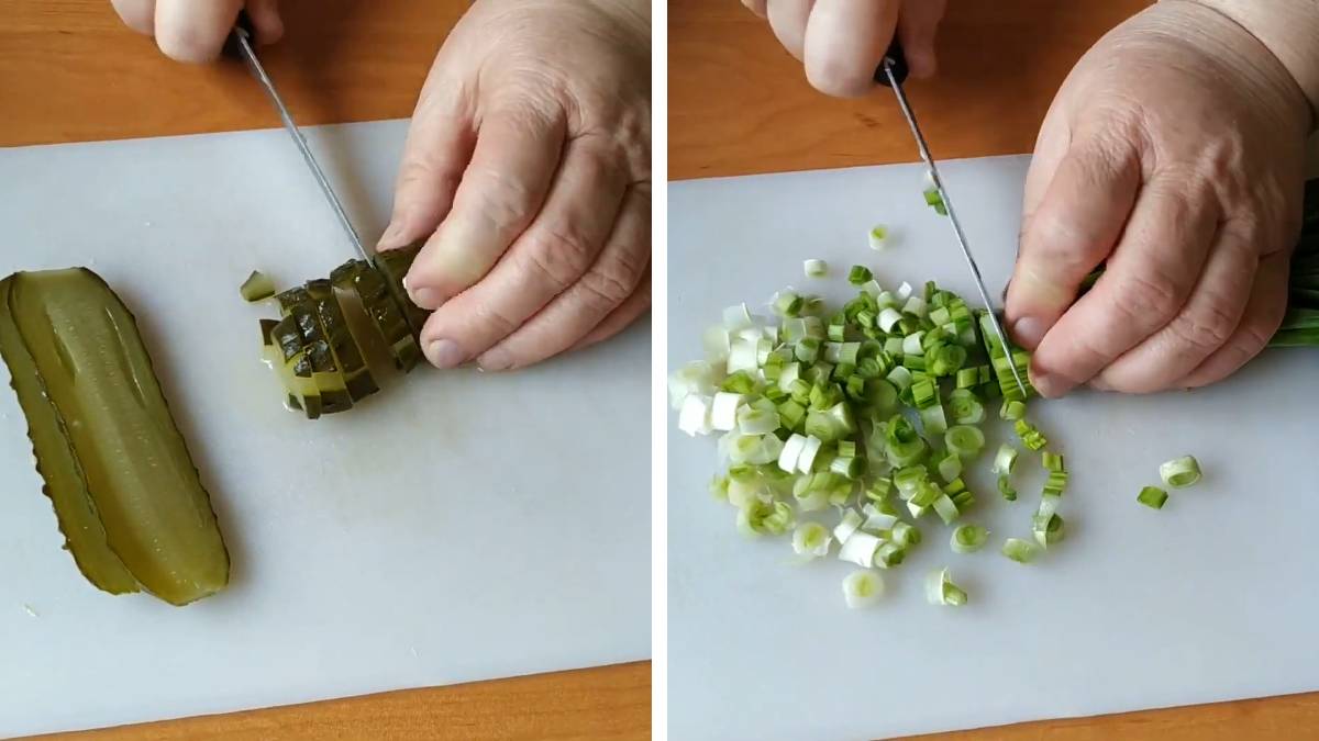 маринованные огурцы и лук