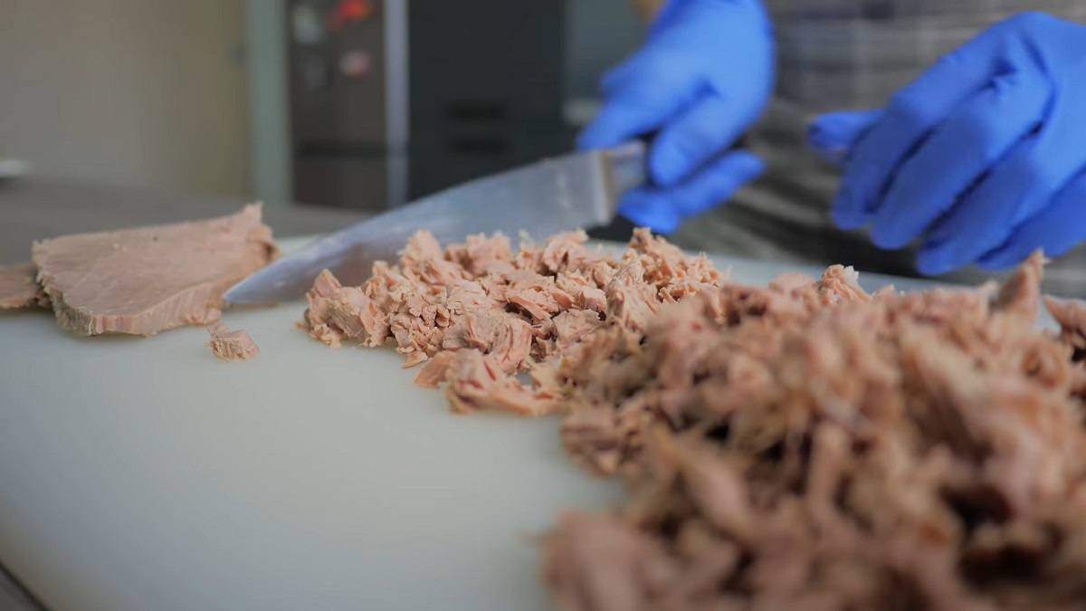 нарезание говядины