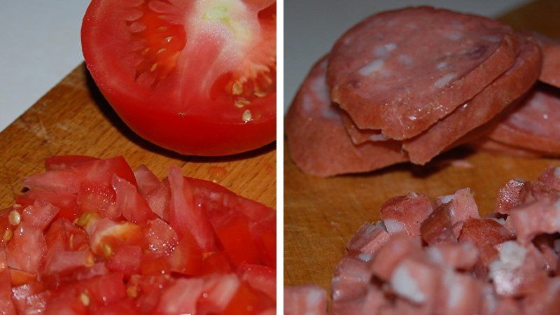 нарезка овощей кубиками