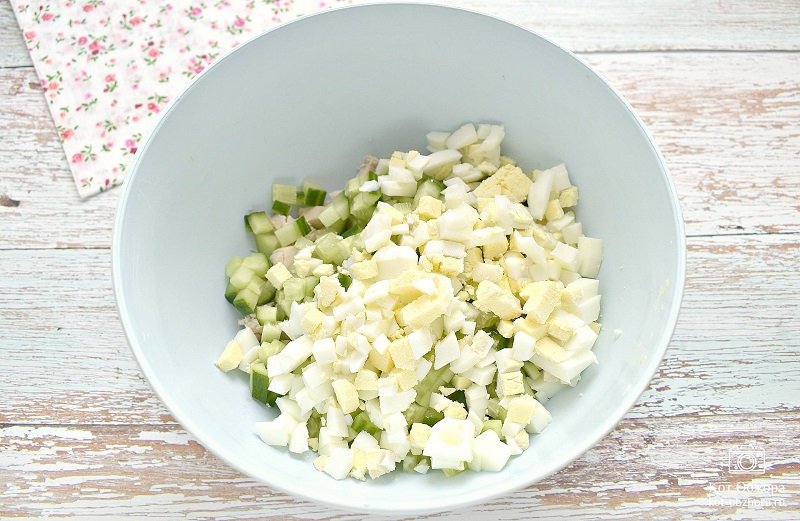 нарезка яиц