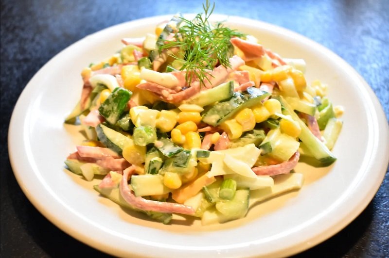 подача салата