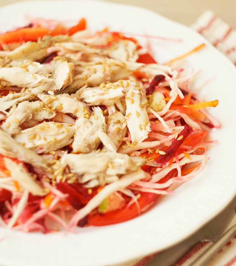 салат с рыбой