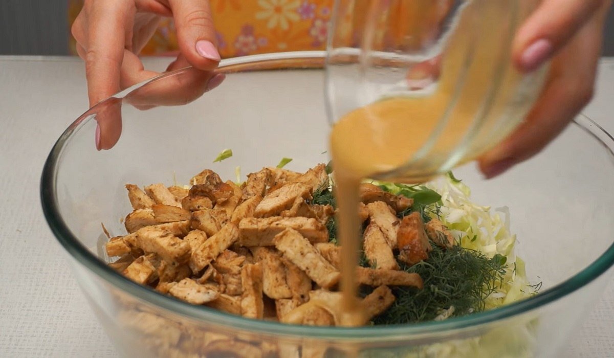 салат с заправкой