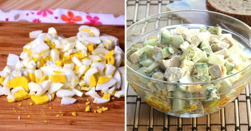 Салат нежность с курицей и огурцом и яйцом сыром рецепт с фото пошагово