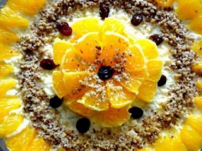 Салат с курицей и орехами