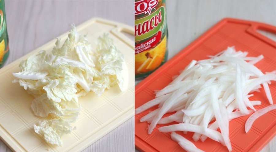 простой салат с курицей