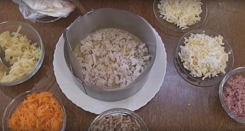 салат слоями