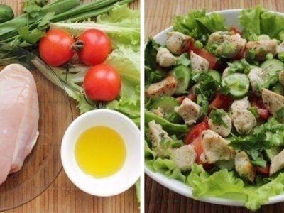 Салат с куриной грудкой