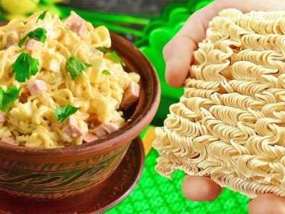 Салат с лапшой быстрого приготовления