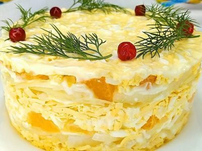 Салат с мандаринами