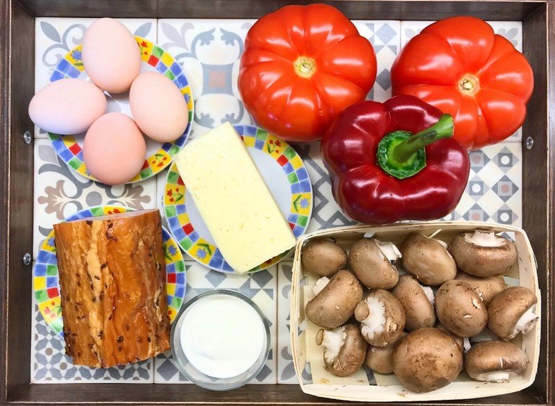 ингредиенты для омлета