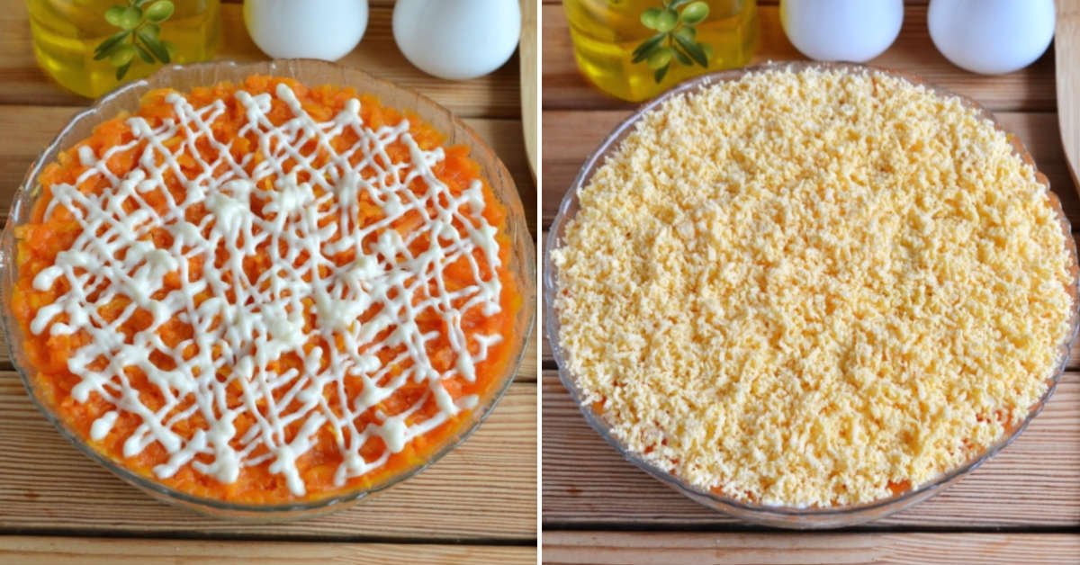 слоеный салат с печенью