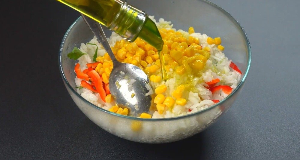 салат с рисом