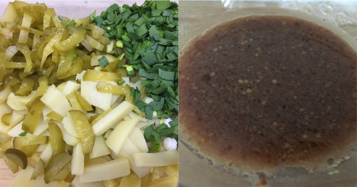 салат с селедкой и огурцом