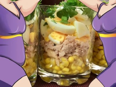 Салат с тунцом и кукурузой