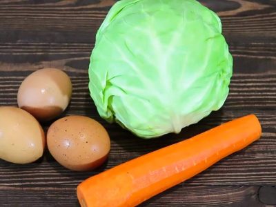 Салат с яичными блинчиками «Весенний»