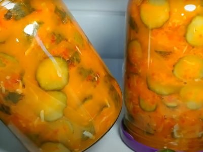 Хрустящий салат из огурцов 