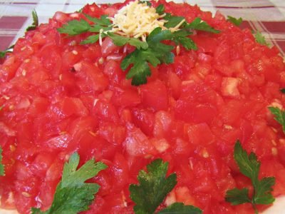 Салат «Синьор Помидор» с грибами