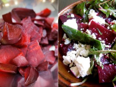 Салат со свеклой и горошком