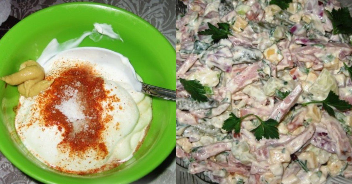 салат с маринованным огурцами