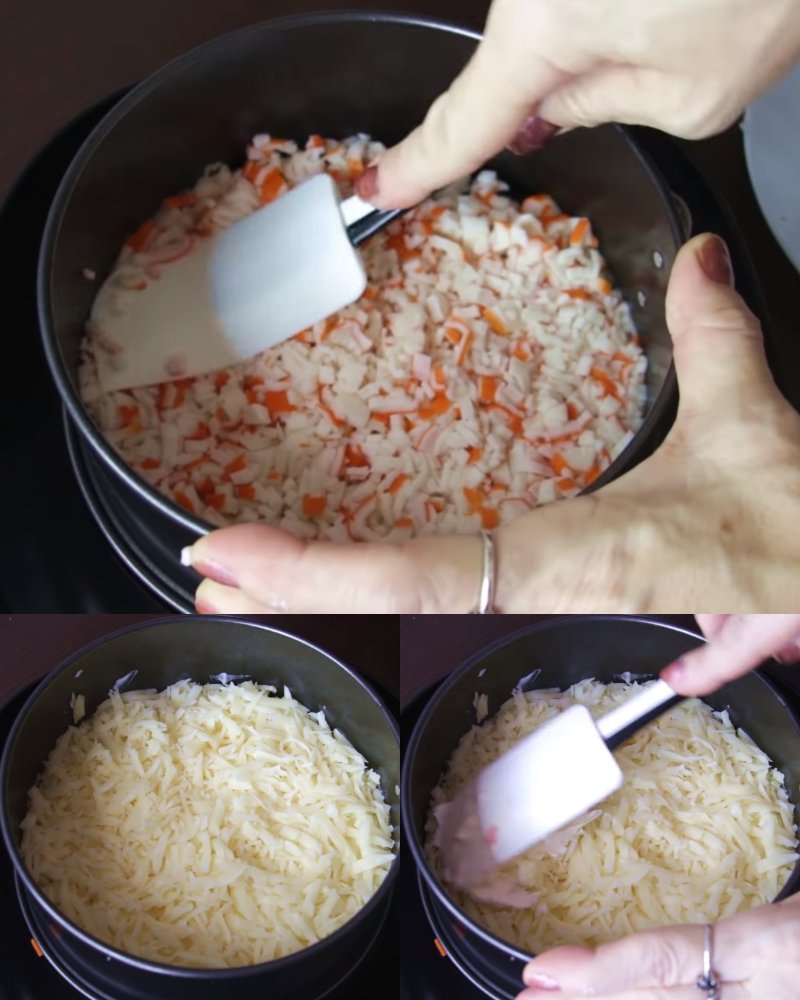 салат с крабовыми палочками