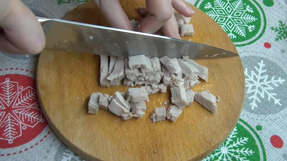 нарезание мяса