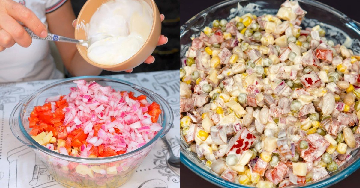 салат с кукурузой