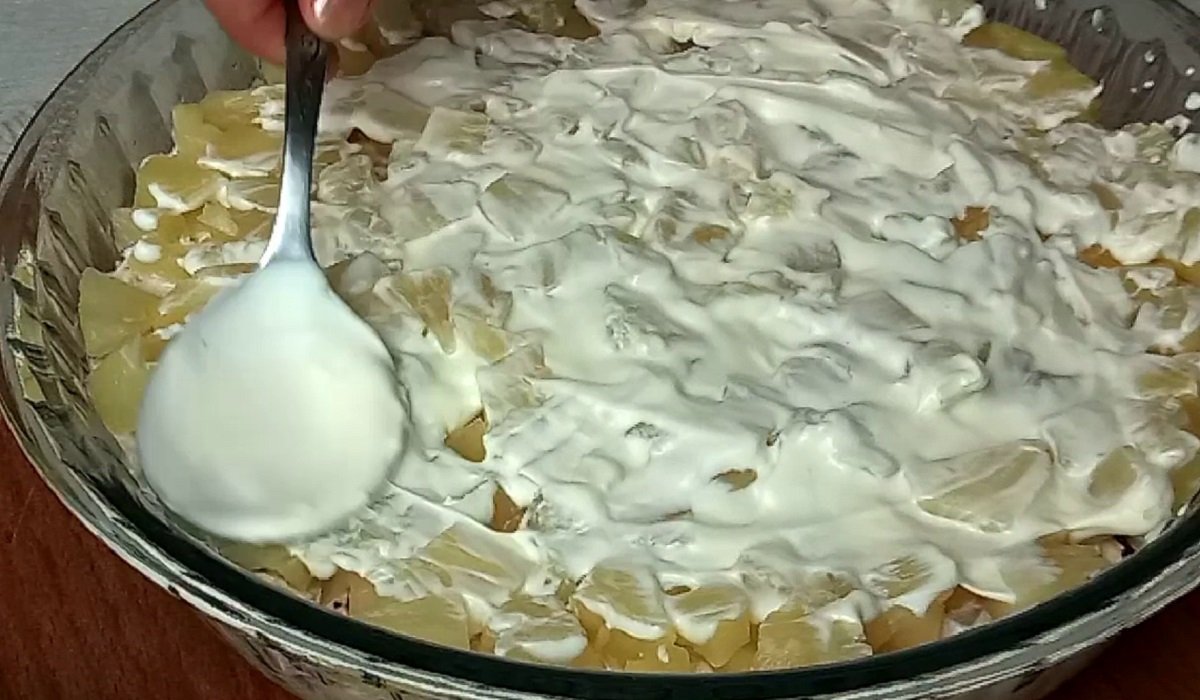 слой ананасов