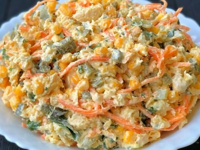 Салат «Венеция» с куриной грудкой и морковью по-корейски