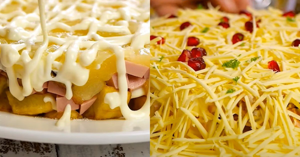 салат викинг с колбасой