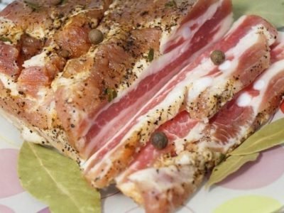 Засоленное сало по-одесски