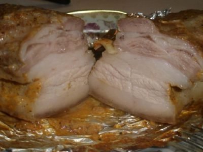 Сало в луковой шелухе