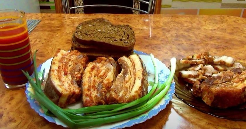 сало в микроволновке