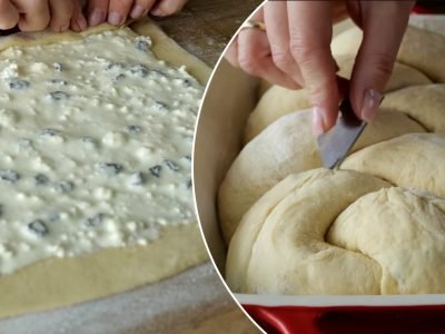 Сдобная коса с творогом по немецкому рецепту