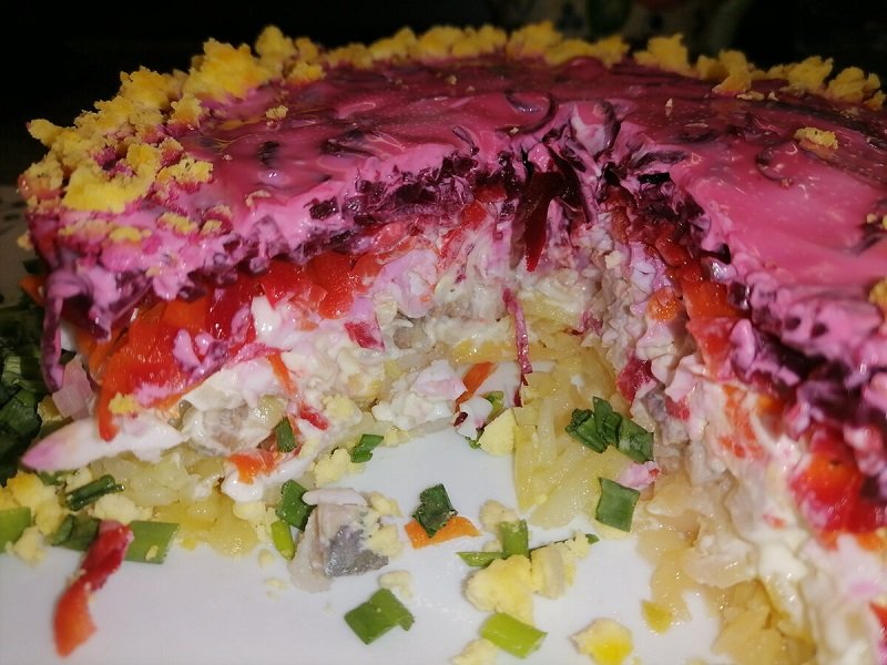 шуба с орехами