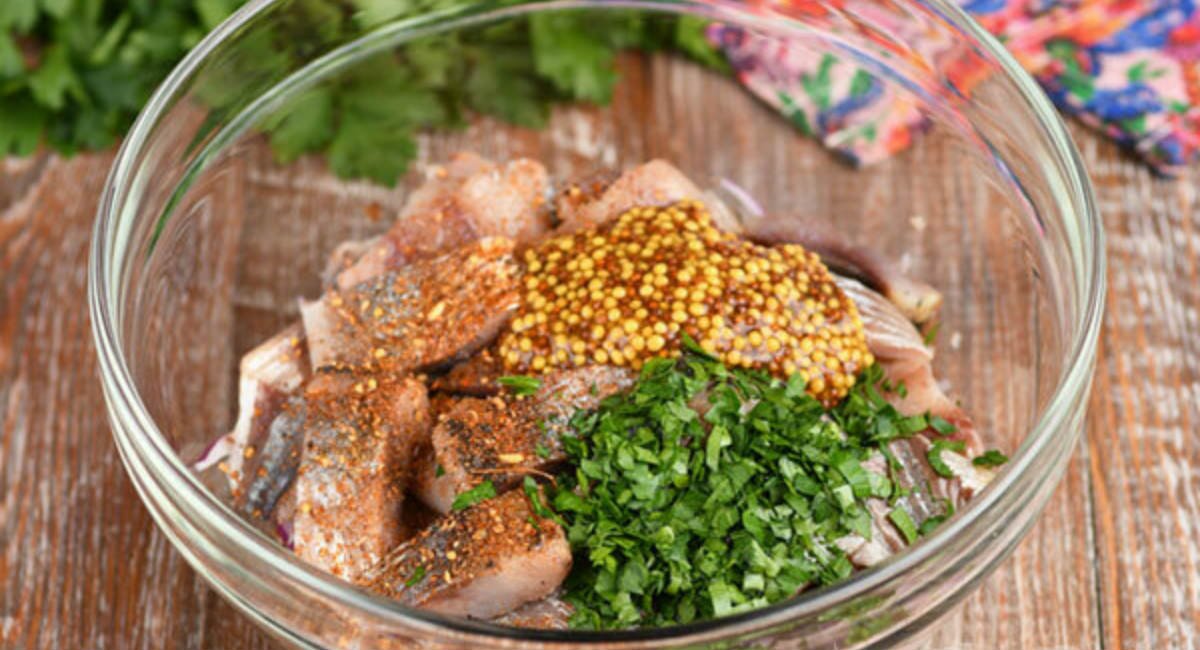 селедка с горчицей