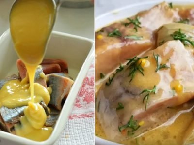 Селедка по-фински в горчичном маринаде