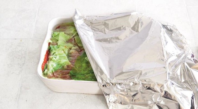 сарма под фольгой